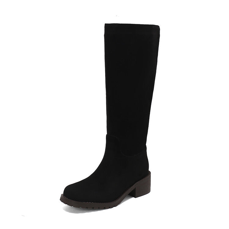 Casual Block-Heel Boots