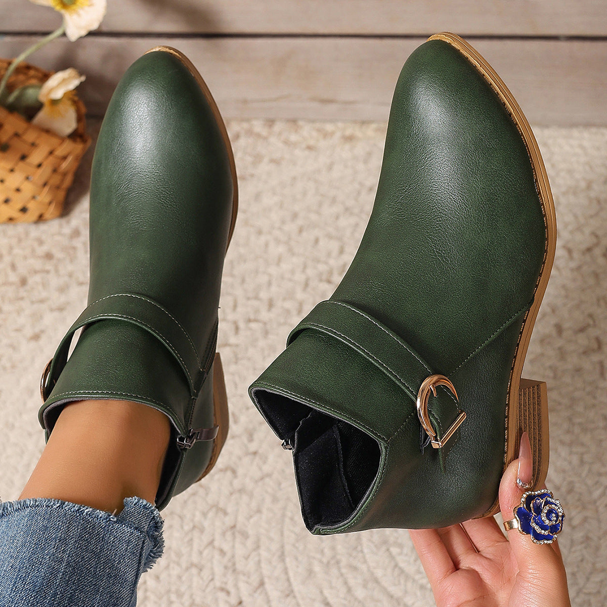 Natural Platform Boots