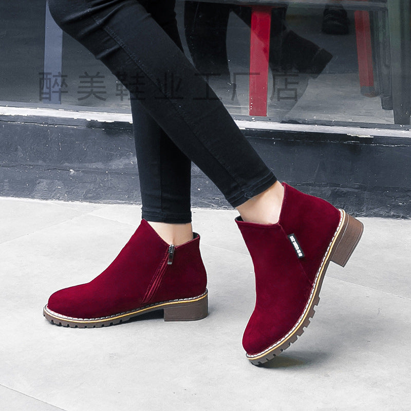 Clean Faux-Suede Boots
