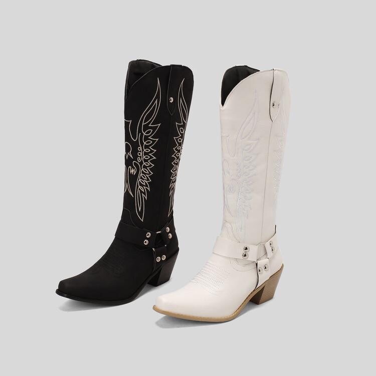 Modern Block-Heel Boots