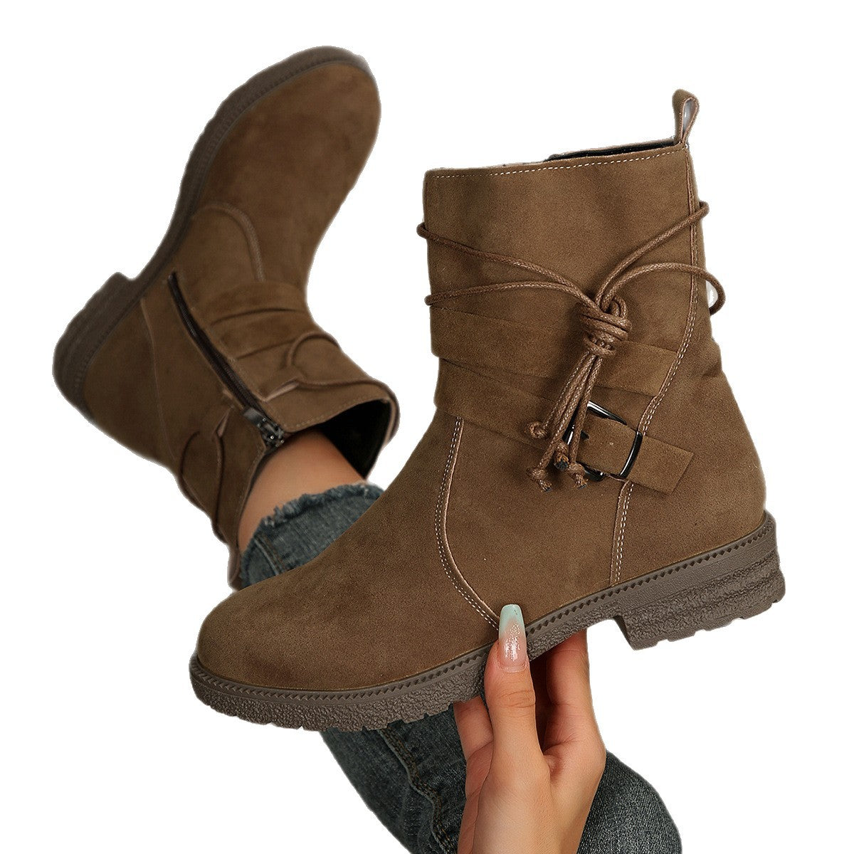 Soft Faux-Suede Boots