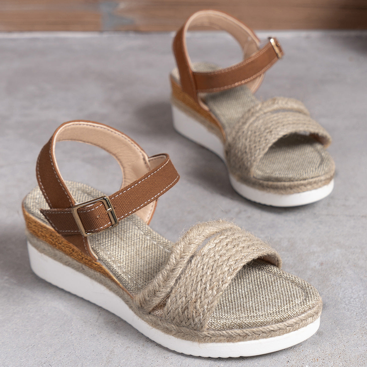 Natural Buckled Sandals