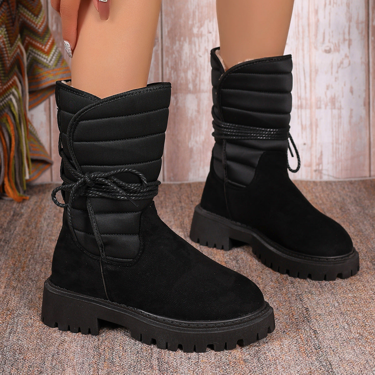 Comfortable Lug-Sole Boots