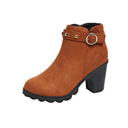 Comfortable Block-Heel Boots