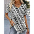 Natural Short-Sleeve Blouse