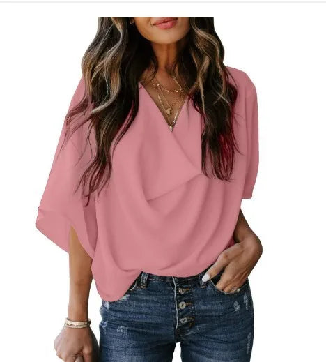 Fresh Draped Blouse