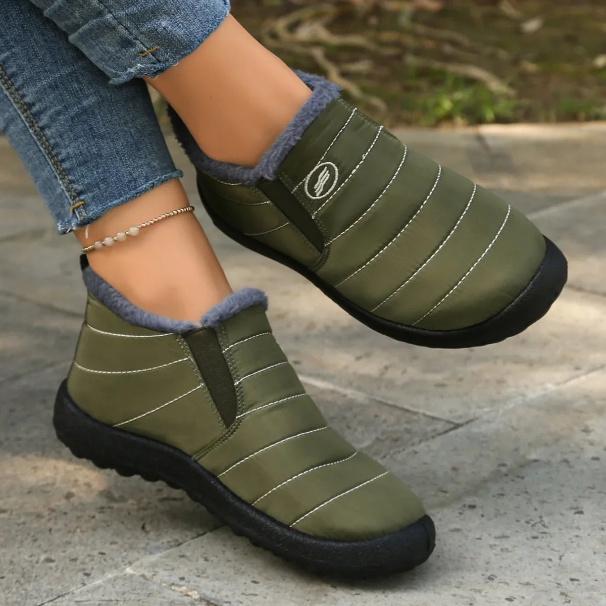 Warm Block-Heel Boots