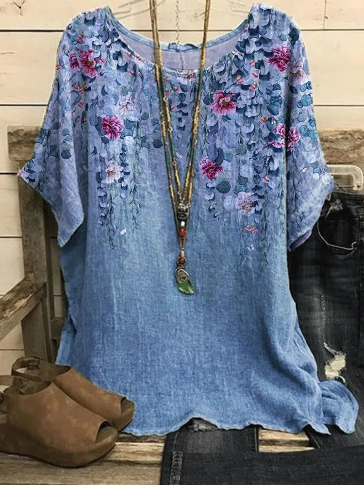 Classic Square-Neck Blouse