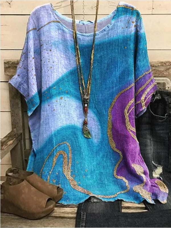Classic Square-Neck Blouse