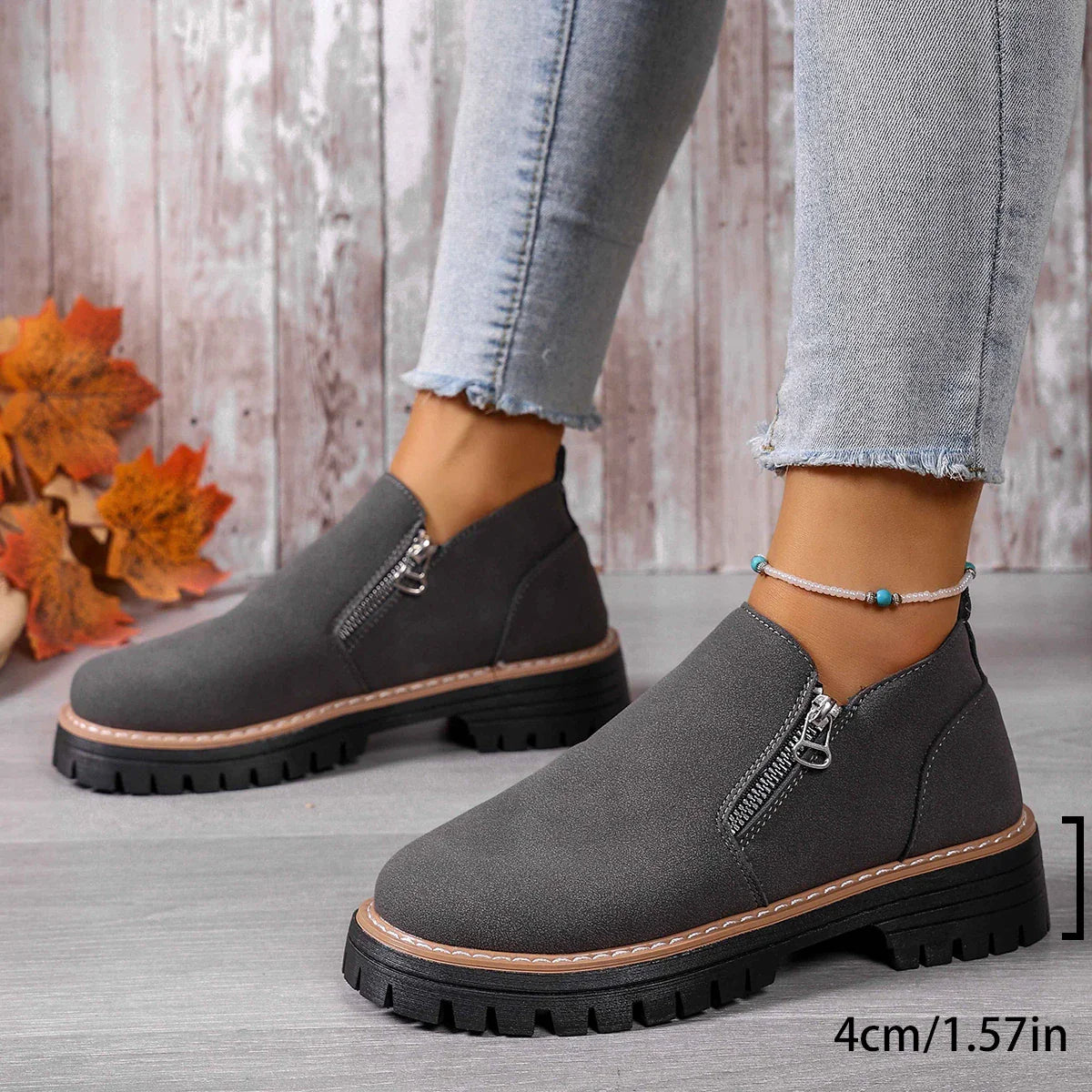 Relaxed Faux-Suede Boots