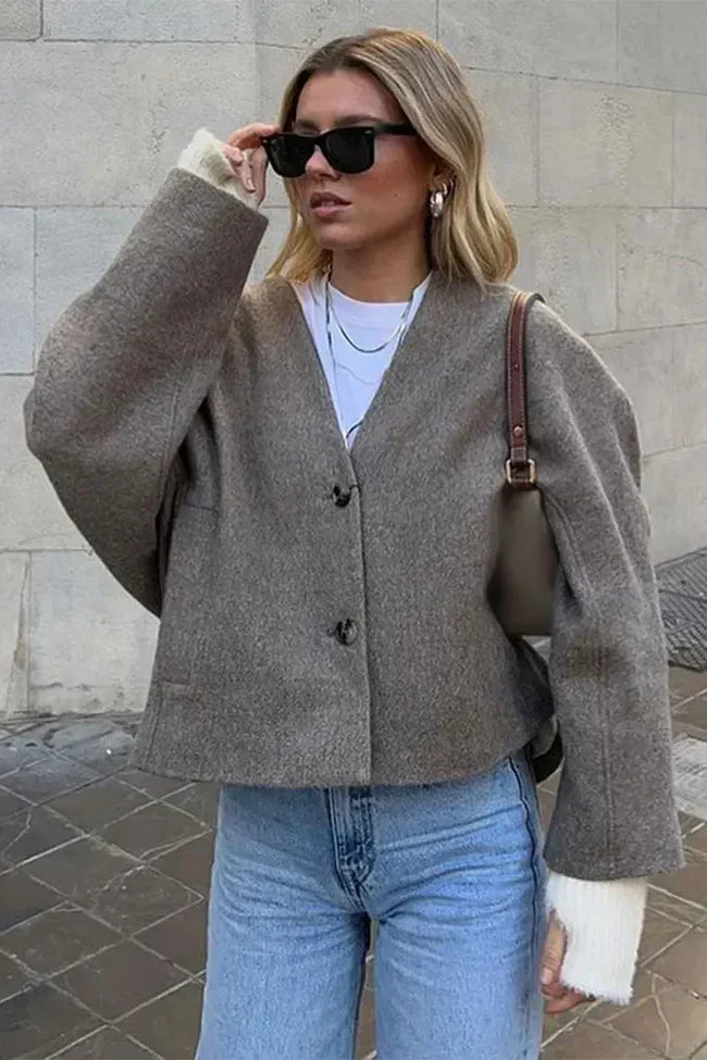 Cozy Double-Breasted Coat