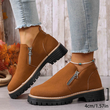 Relaxed Faux-Suede Boots