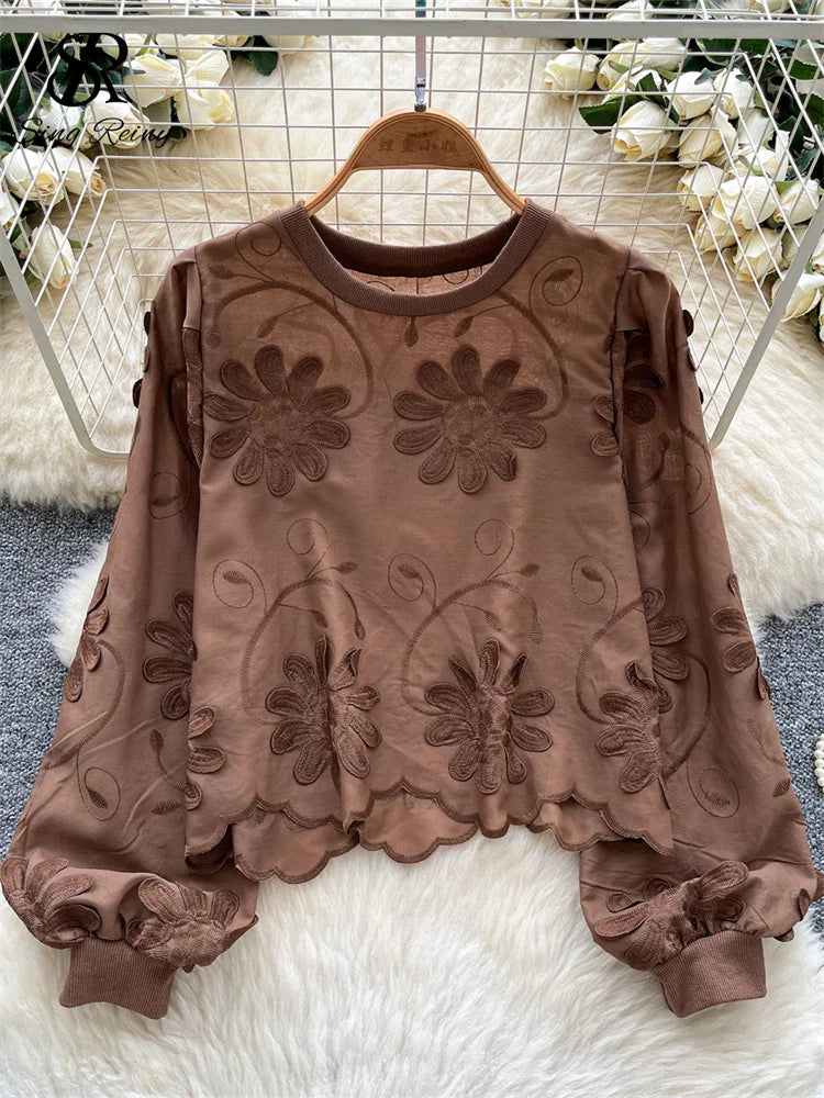 Simple Puff-Sleeve Blouse