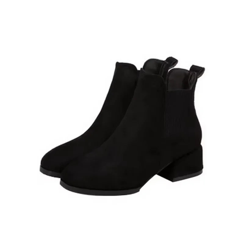 Clean Faux-Suede Boots