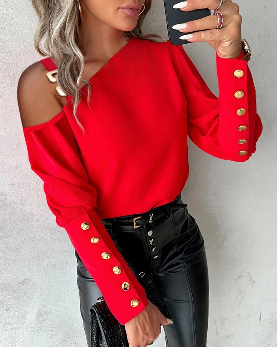 Garden Square-Neck Blouse