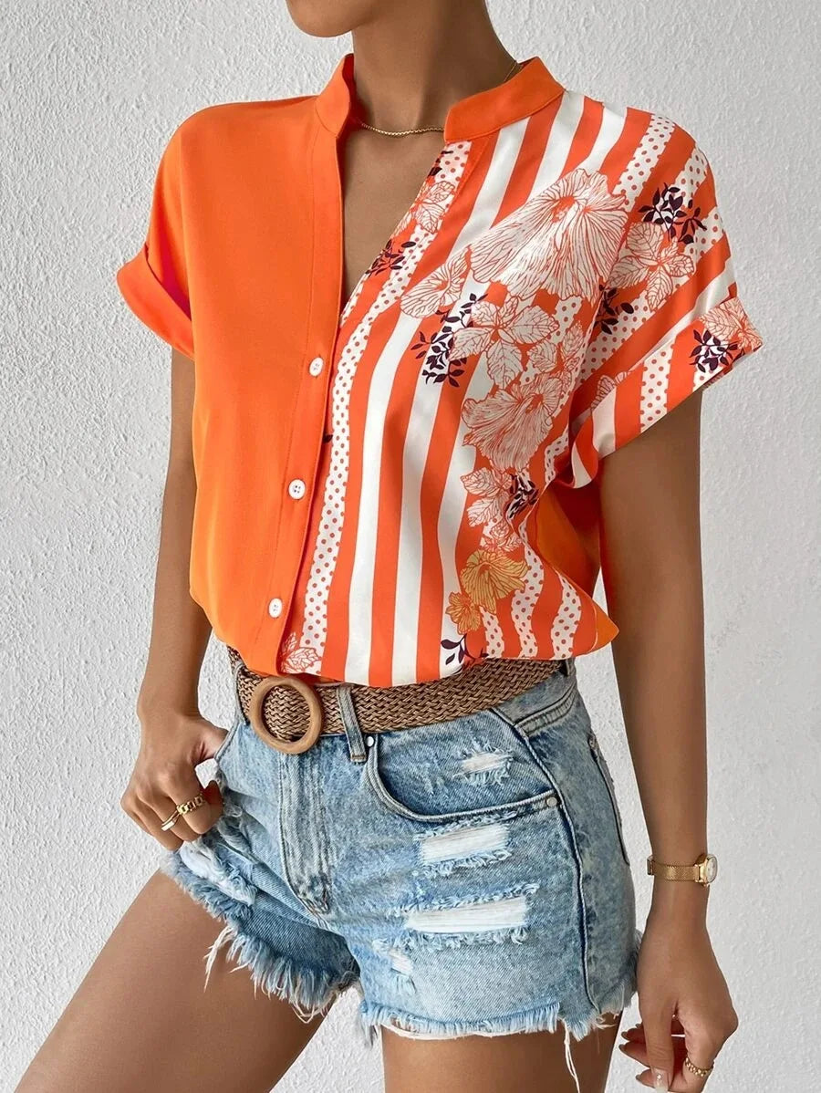 Romantic Square-Neck Blouse