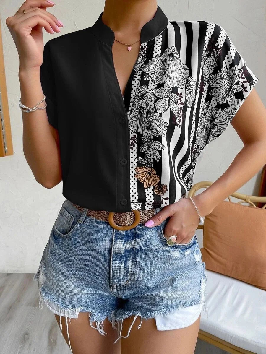 Romantic Square-Neck Blouse