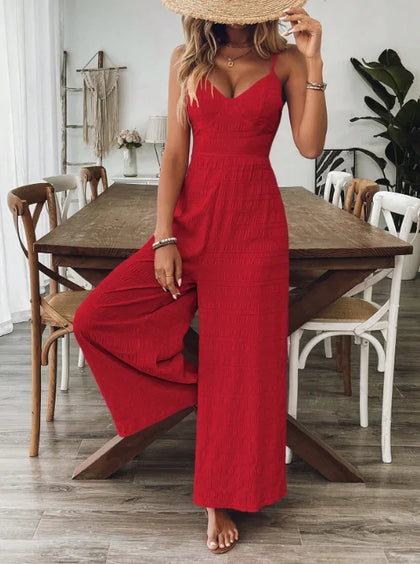 Layered Halter Jumpsuit