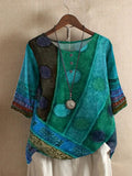 Simple Tie-Neck Blouse