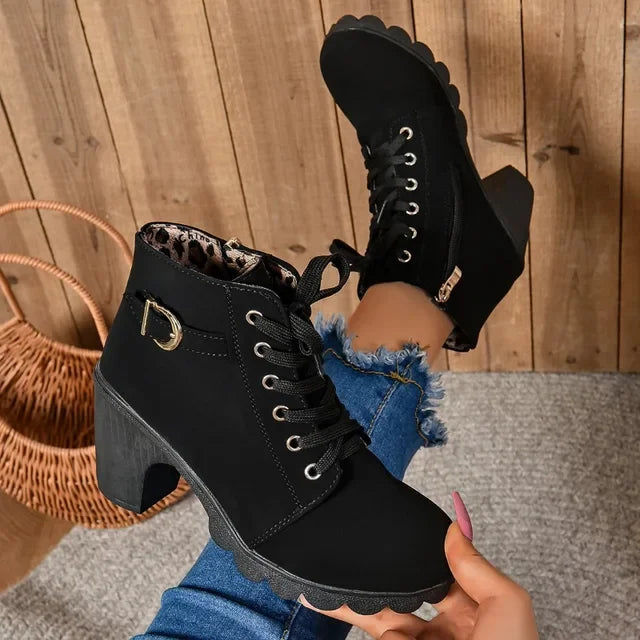 Relaxed Buckled Boots