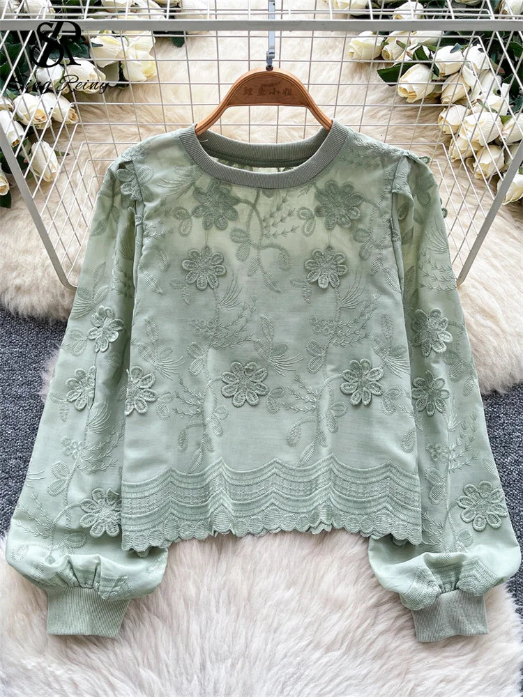 Simple Puff-Sleeve Blouse