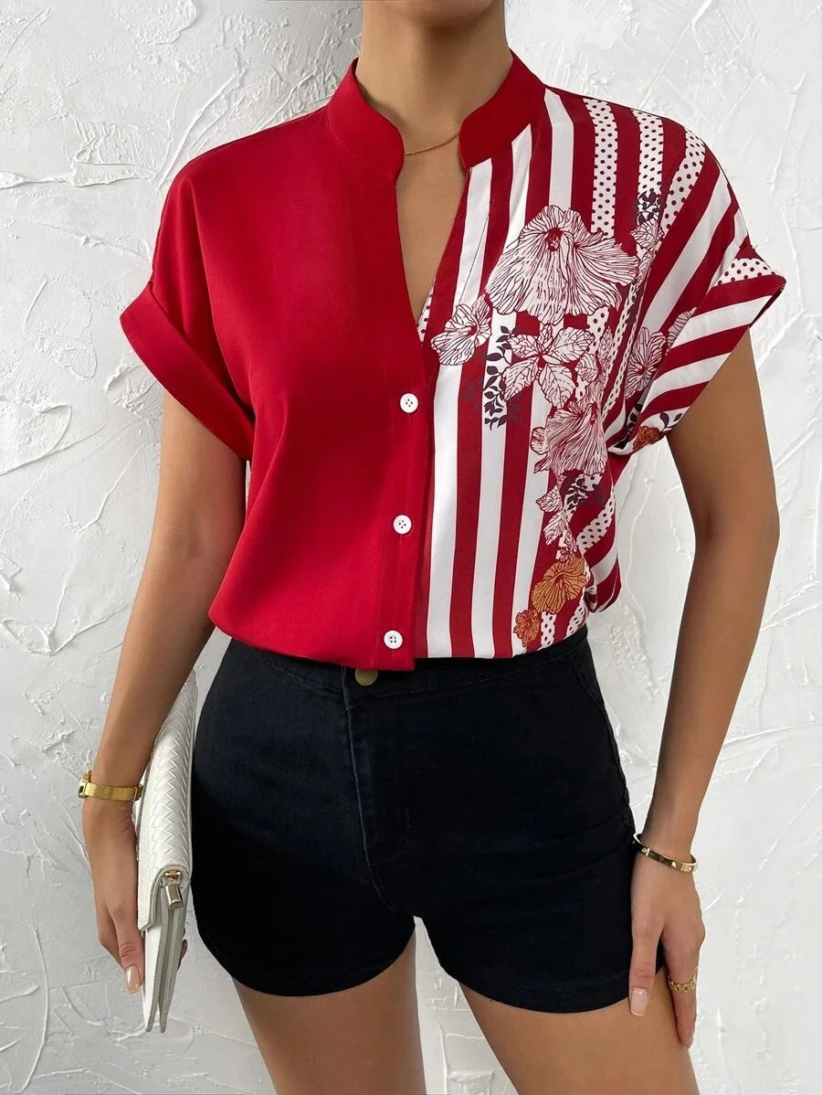 Romantic Square-Neck Blouse