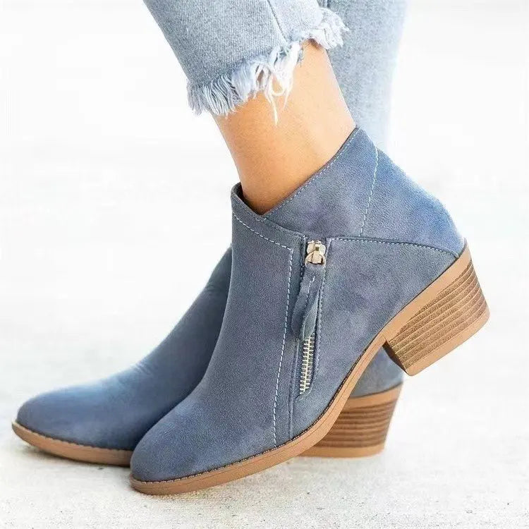 Soft Block-Heel Boots