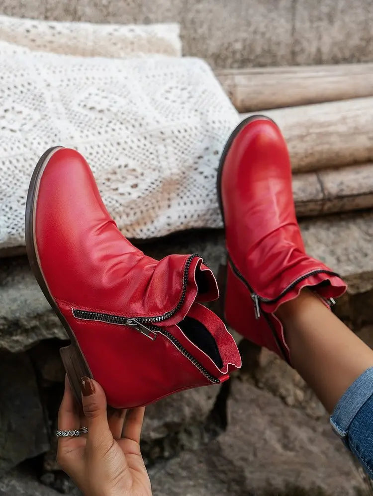 Clean Zip-Up Boots