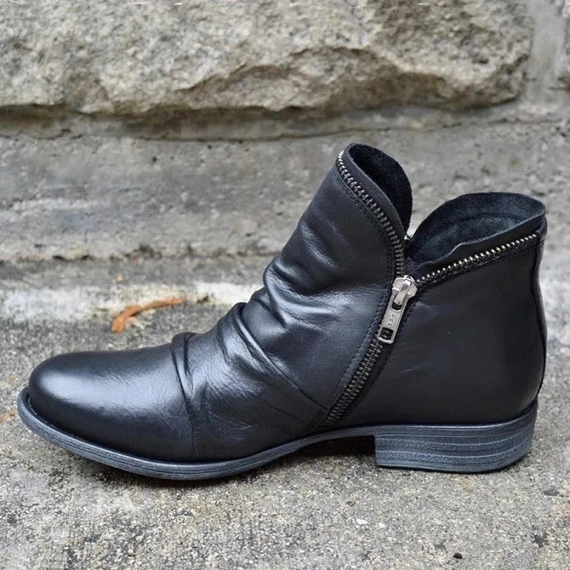 Clean Zip-Up Boots