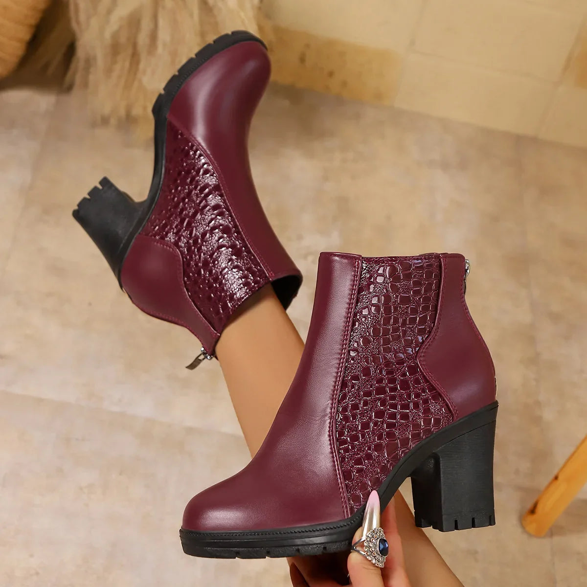 Airy Buckled Boots