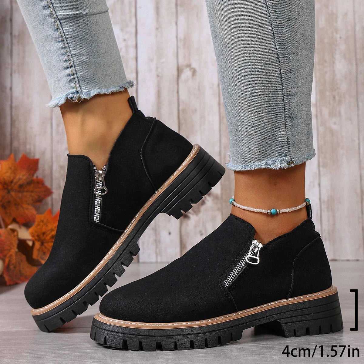 Relaxed Faux-Suede Boots