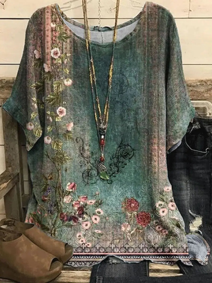 Classic Square-Neck Blouse