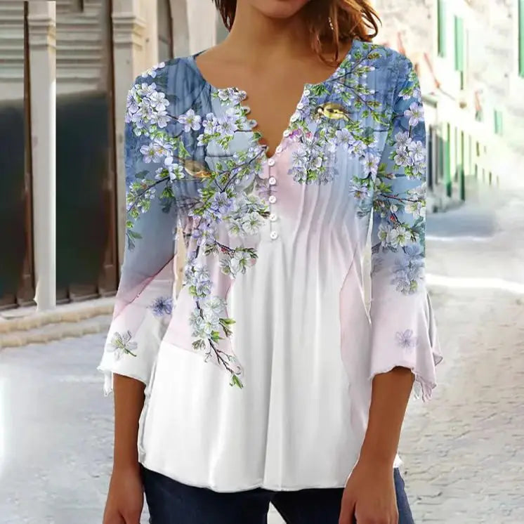 Garden Swiss-Dot Blouse