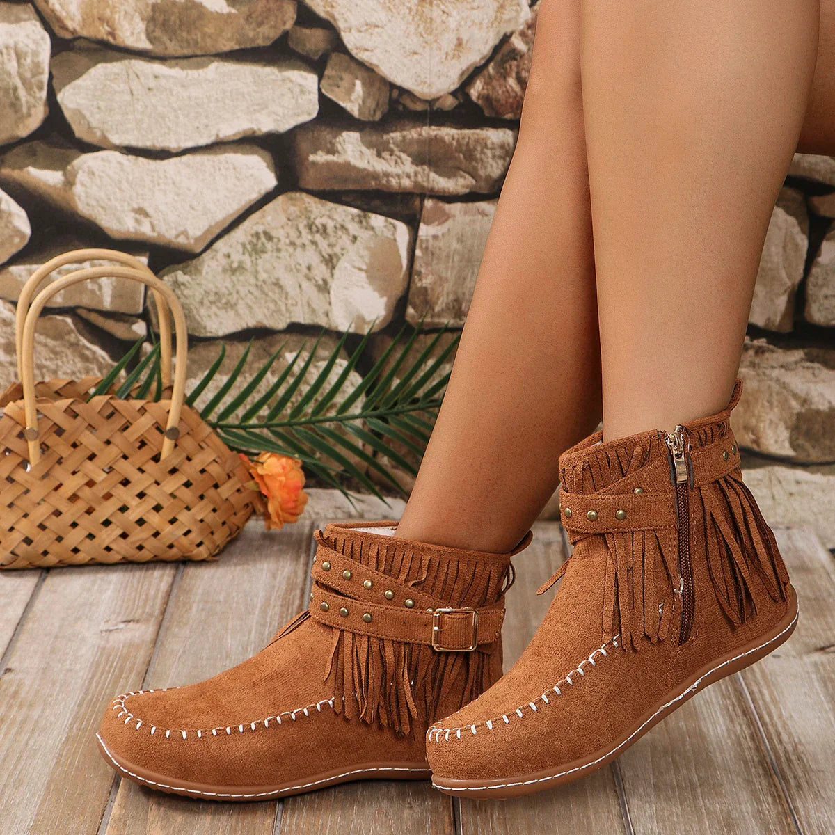 Natural Short Boots