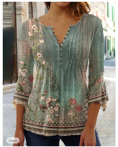 Garden Swiss-Dot Blouse
