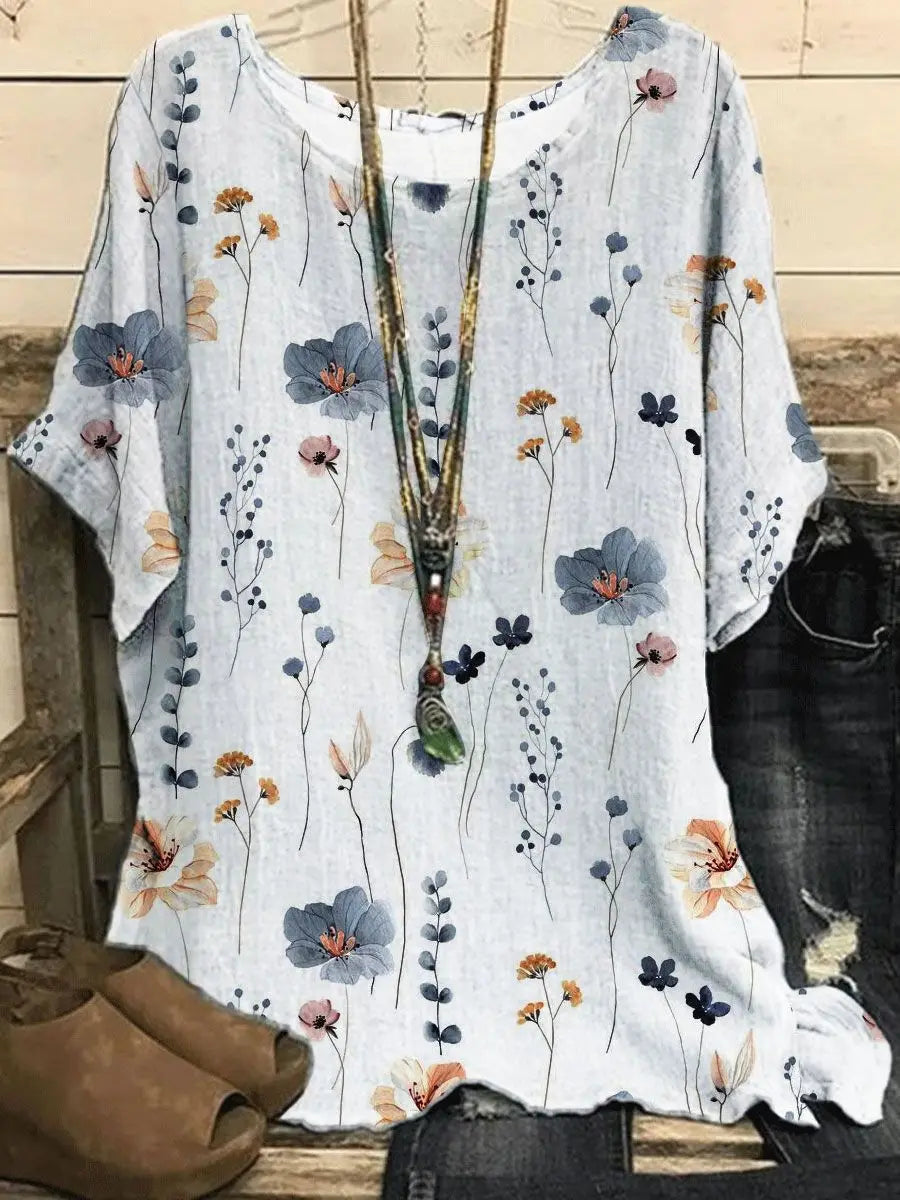 Classic Square-Neck Blouse