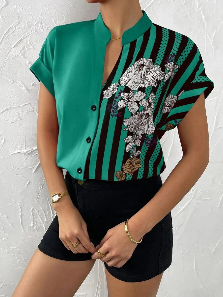 Romantic Square-Neck Blouse