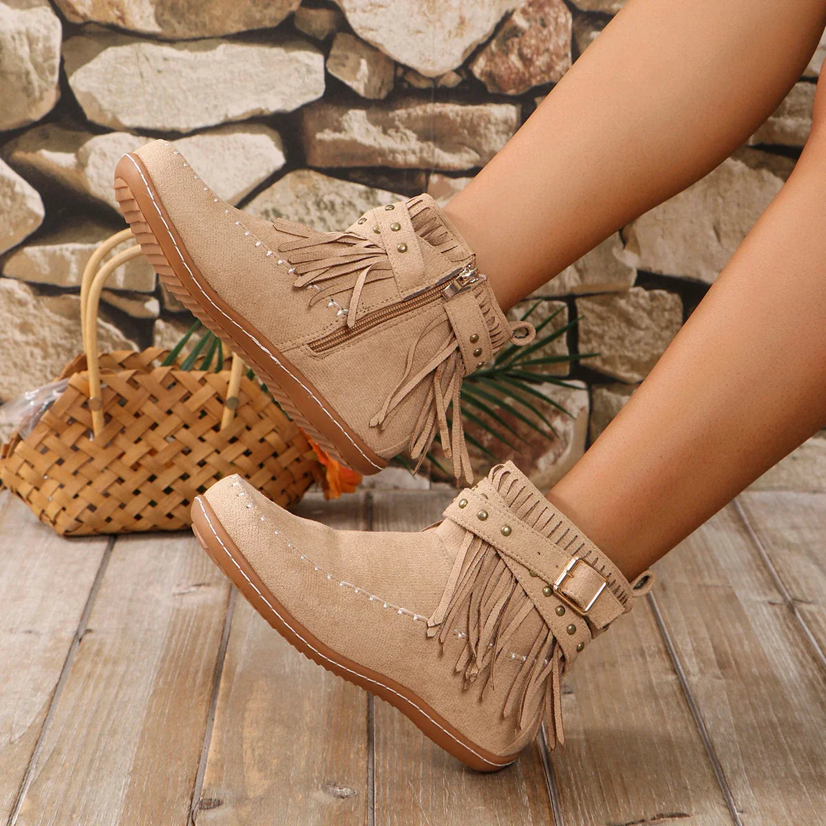 Natural Short Boots