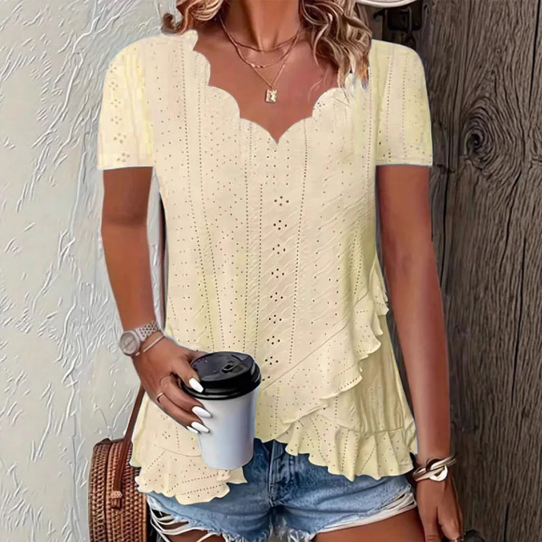Natural Embroidered Blouse