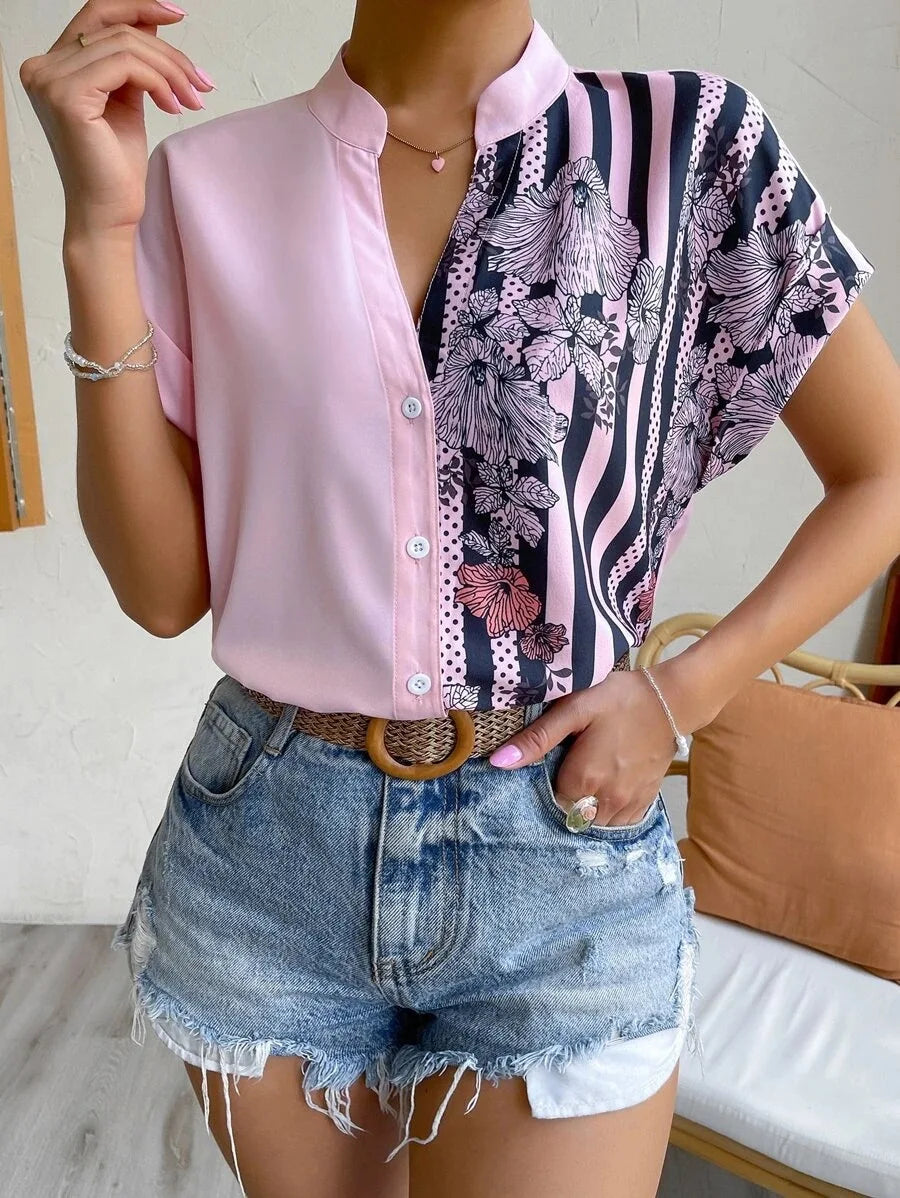 Romantic Square-Neck Blouse