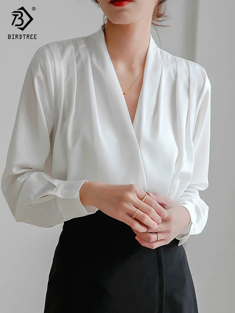 Feminine Draped Blouse