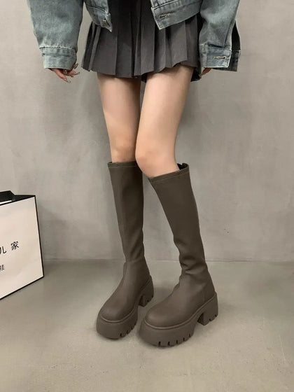 Walking Block-Heel Boots
