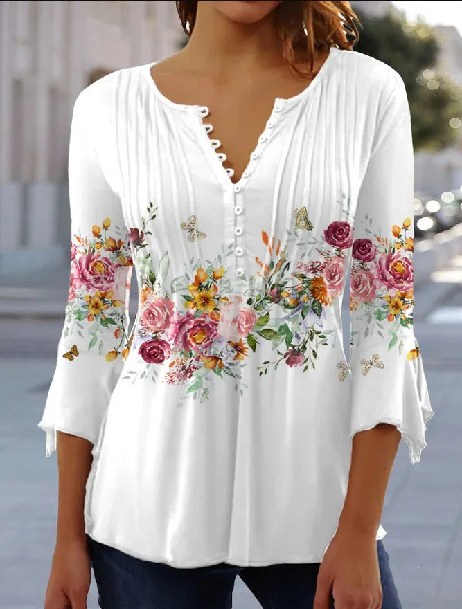 Garden Swiss-Dot Blouse