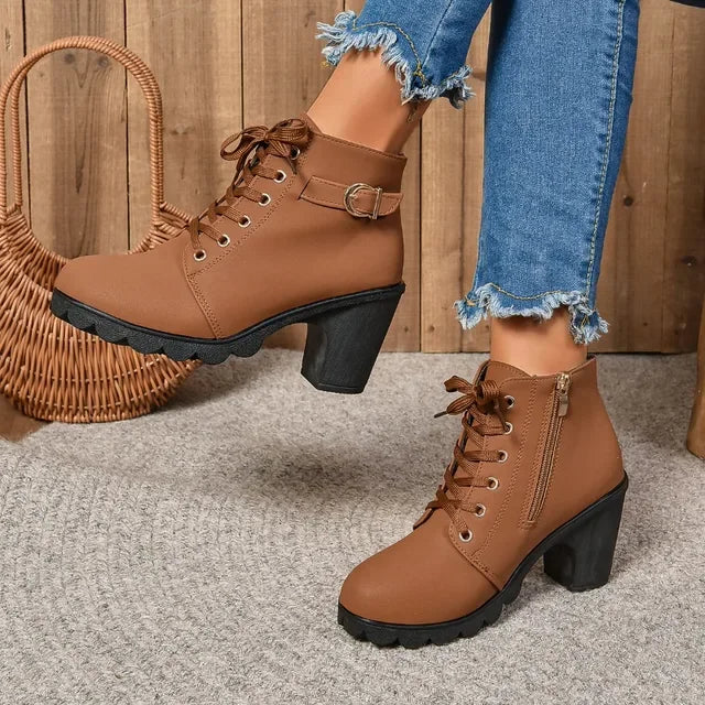 Relaxed Buckled Boots