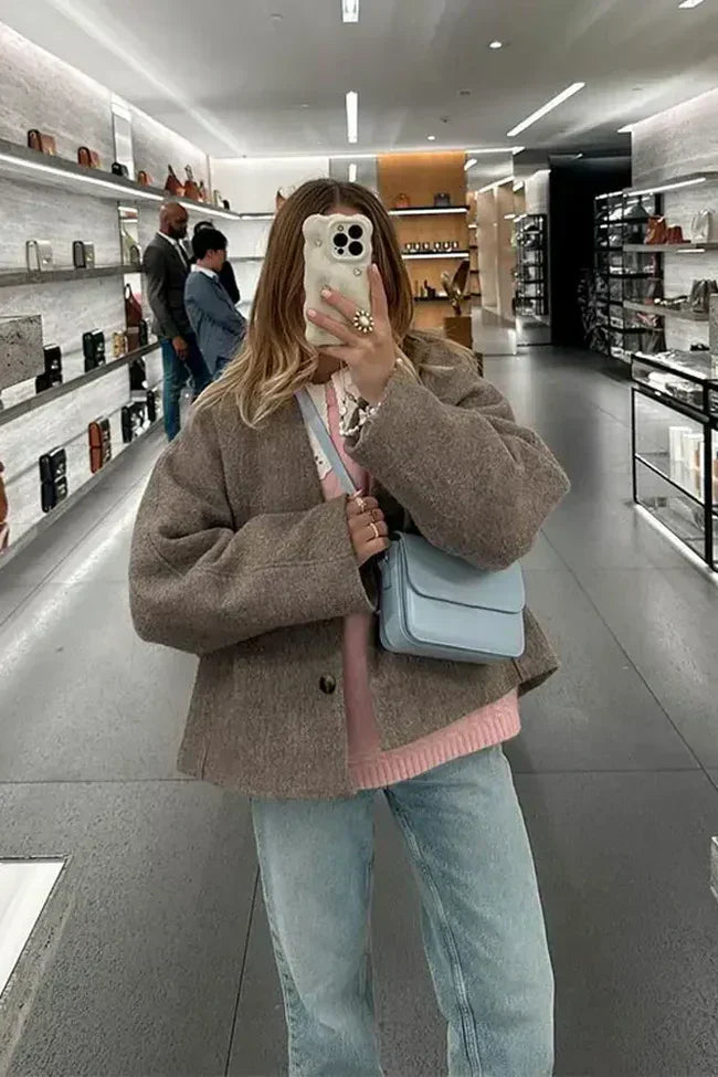 Cozy Double-Breasted Coat