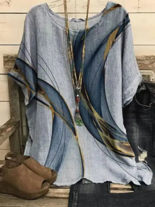 Classic Square-Neck Blouse