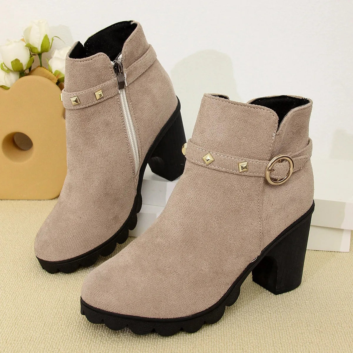 Comfortable Block-Heel Boots