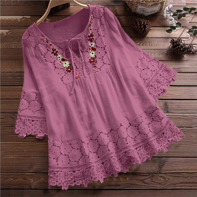 Natural Peplum Blouse