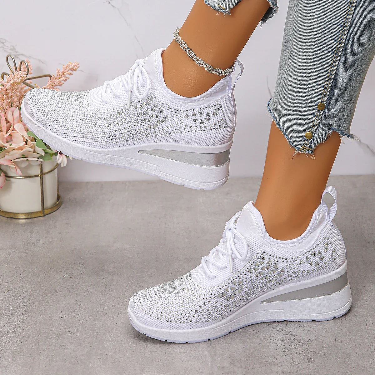 Walking White Sneakers