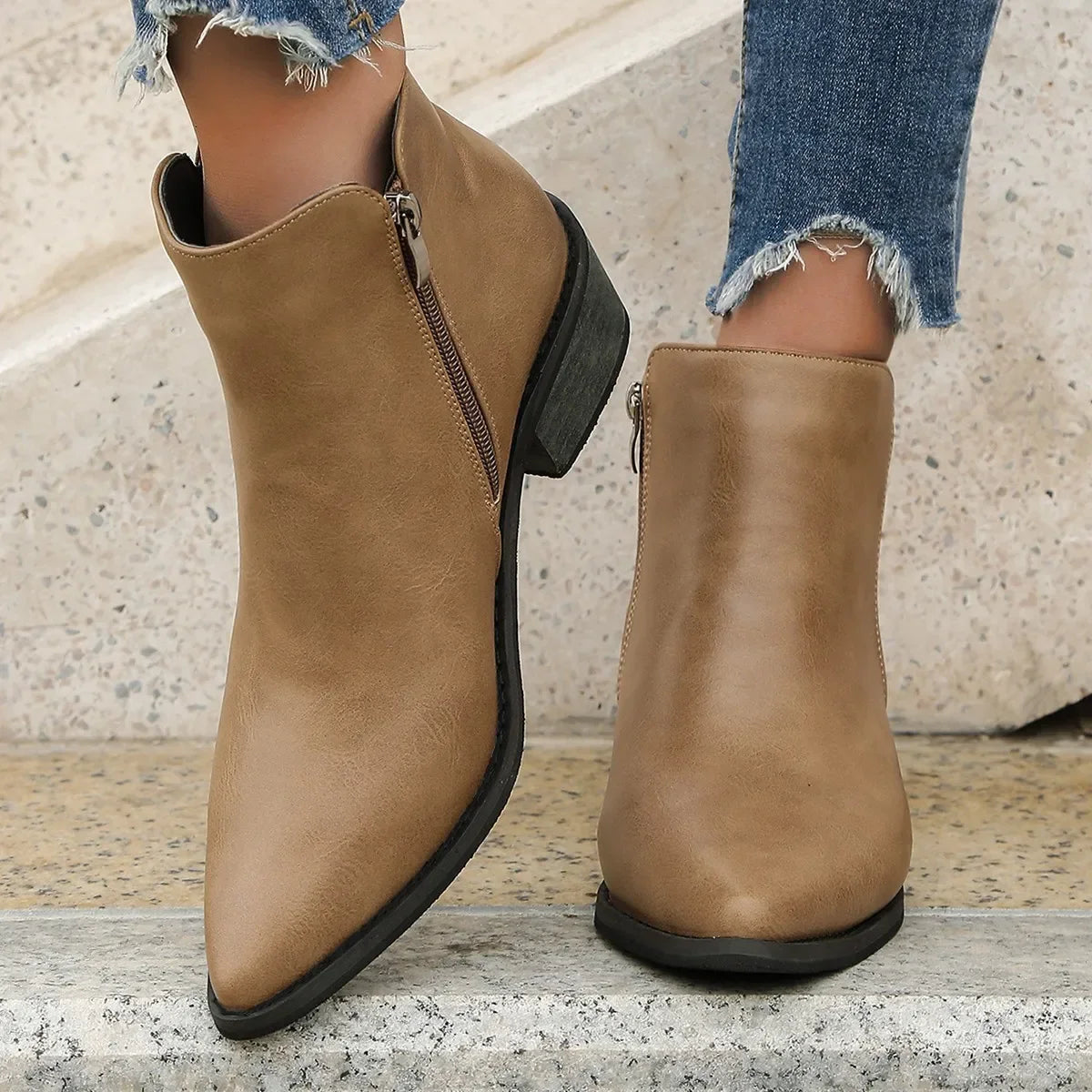 Walking Zip-Up Boots
